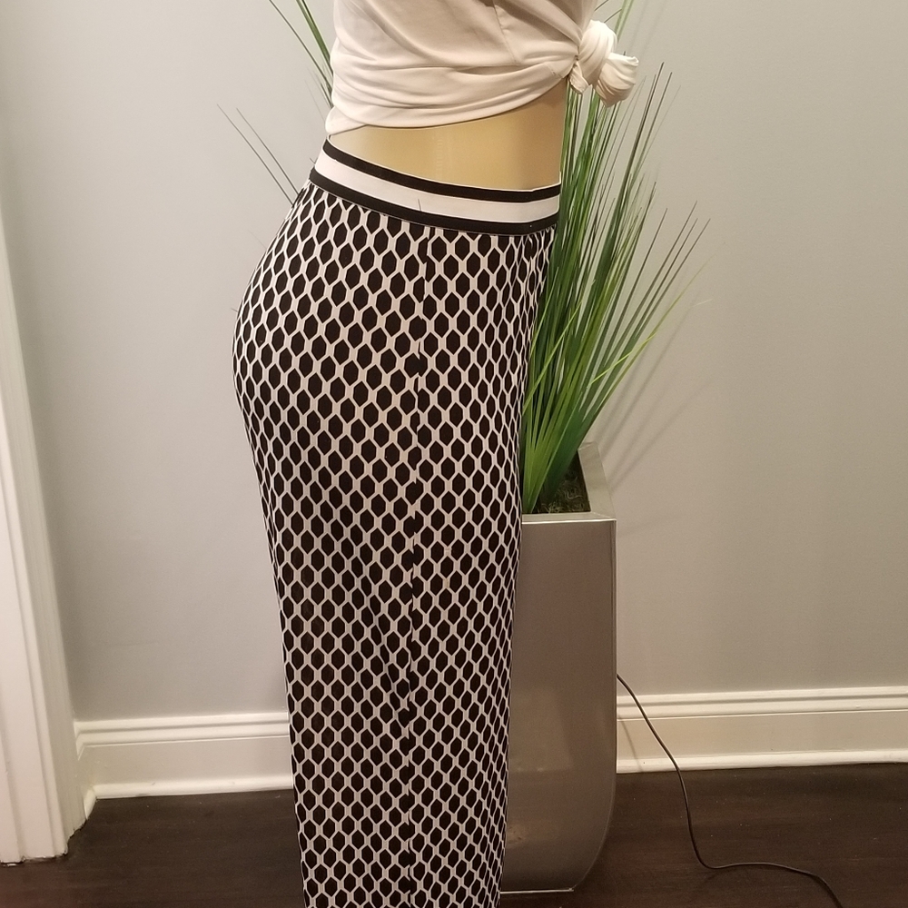 Bobeau Stretch Patterned Pants Size  Small